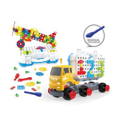 China Construction Toy Educational DIY Toys 3D Screw Puzzles Building Block Sets Kids Building Tool Kit Toolbox for sale