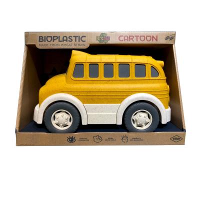 China Wheat Straw Toy School Bus Toy Car 27*15*16 for sale