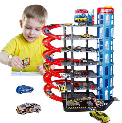 China Slot Toy Boy Toys Pulls Out 7 Layer Garage Toy Car Diecast Toy Vehicles for sale