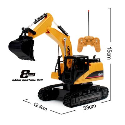 China RC Model 8-Port Stunt Engineering Vehicle Remote Control Excavator for sale