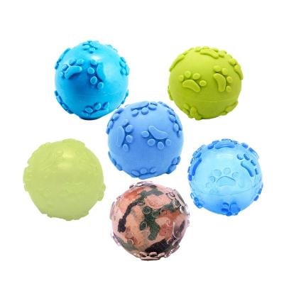 China TPR Toy Interactive Dog Toy Ball Micro Viable Dog Training Ball Indestructible Poodle Dogs for sale