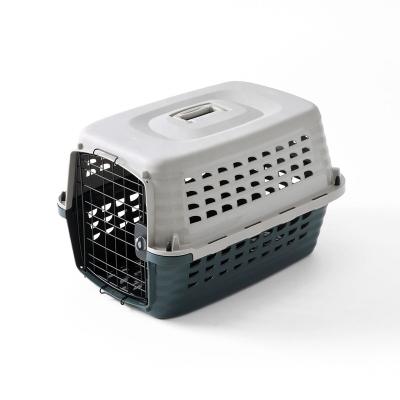 China Breathable Plastic Travel Dog Kennel Cage With Wheels Fashion Luxury Pet Cat Dog Carrier for sale