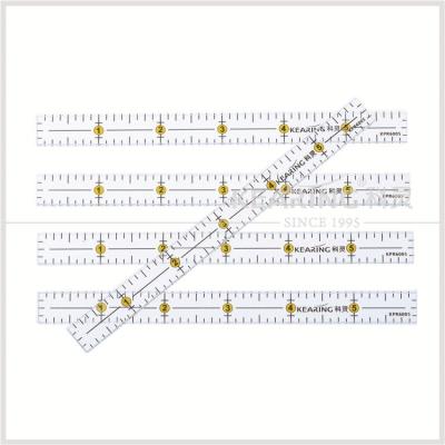 China OEM Plastic Scale 3mm Thickness Inch Acrylic Quilting Ruler, 6