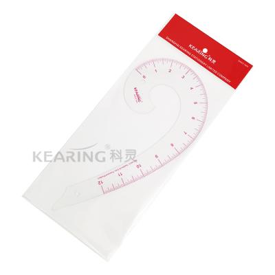 China Kearing Plastic 12 Inch Plastic Curve Ruler for Sleeve Opening Fashion Sewing Design - Printing and Numbers Never Fade for sale