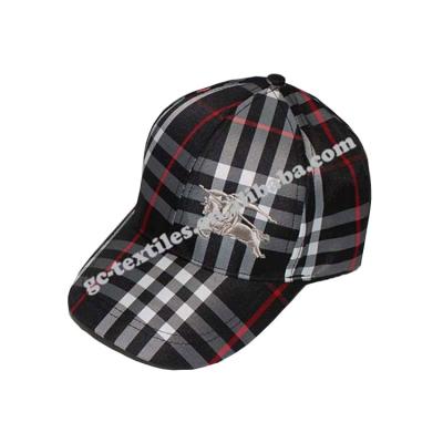 China breathable & Wholesale Bulk Cheap Fashion Cotton Waterproof Checked Grid 6 Panel Baseball Cap for sale