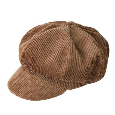 China breathable & Wholesale Waterproof Soft Warm Cheap Octagonal Newsboy Hat Corduroy Newsboy Hat Ivy Winter And Color Ivy Hat for sale