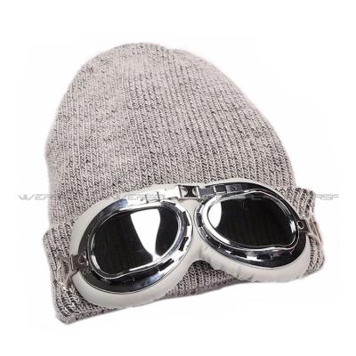 China Wholesale Price 100% COMMON Acrylic Warm Wool Knitted Winter Hat With 3D Face Mask Glass Beanie Hat for sale