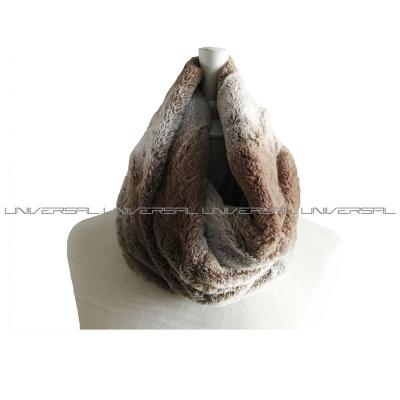 China 2021 soft soft feeling CUSTOM fashion faux fur fashion snood scarf with gradient color dye for sale for sale