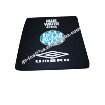 China PORTABLE wholesale whip-stitching edge umbro printed weighted brushed throw fleece blanket for sale