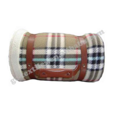 China Fashion Design PORTABLE Soft Polyester Combo Plaid Printed Fleece Throw Blanket for sale