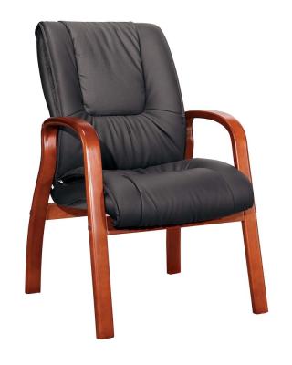 China Modern Four Leg Office Armrest Wood Meeting Chair Designs for sale