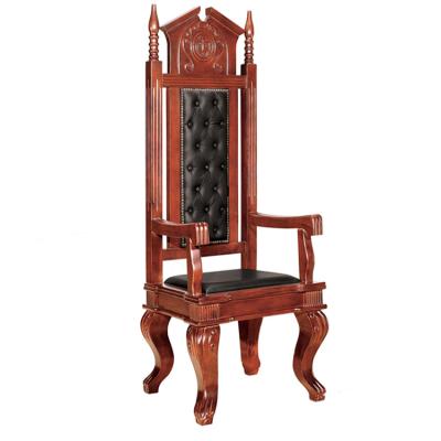 China Desk Design Solid Wood PU/Genuine Leather Adjustable Deputy Chief Judge Chair (Size) For Court for sale