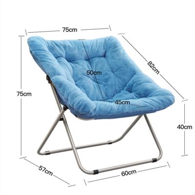 China Modern New Trend Plus Cotton Plush Square Folding Chair Recliner Sofa for sale