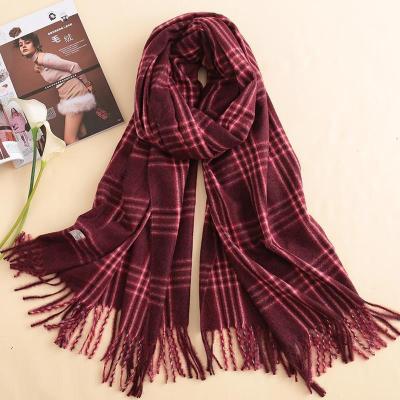 China British classic winter houndstooth shawl all-match autumn and winter other cashmere plaid scarf women's new thickened temperament for sale