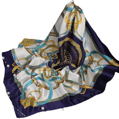 China Chinese square scarf 70 spring square scarf women's silk and wild silk new fashion summer scarf temperament for sale