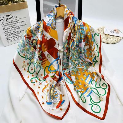 China Silk Scarf 90cm Square Spring And Autumn Thin Scarf All-Match Shawl CIA Scarf Women Silk Small for sale