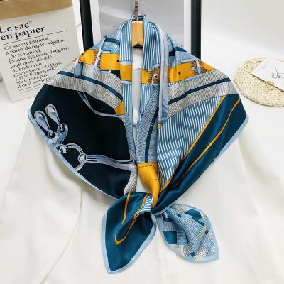 China 100% Square 90 Silk Scarf Spring and Autumn Fashion Shawl Printed Advanced Square Silk All-matching Scarf for sale