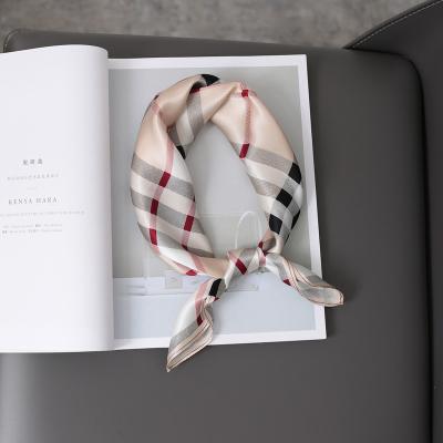 China Summer 53 small square women's style square scarf spring and towel small All-match British silk scarf scarf for sale