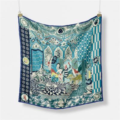 China Square Scarf Fashionable Soft CIA Professional Matching Scarf Small Temperament High Quality Square Female Silk Scarf for sale