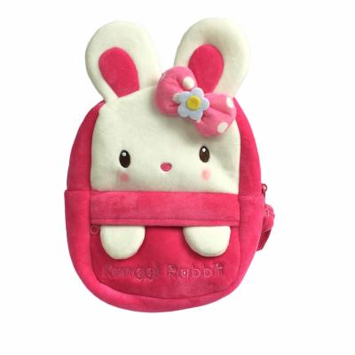 China Karikatur-Kaninchen-Plüsch-Rucksack-nette Plüsch-Taschen-Kinder Mini Schoolbag Soems rosa zu verkaufen