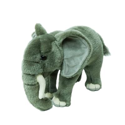 China 50cm High Simulation Elephant Plush Doll Grey Elephant Soft Toy for sale