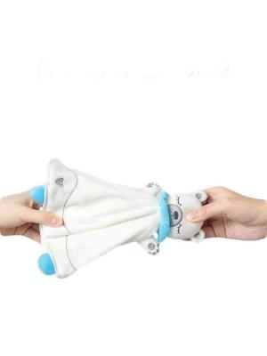 China 0-1 Year Old Newborn Stuffed Animal Plush Hand Puppet Toy Baby Comforting Towel for sale