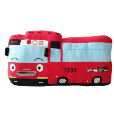 China Boys 30cm Red Or Green School Bus Plush Toy Children'S Car Plush Toys for sale