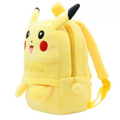 China 25cm*30cm Kindergarten Pokemon-Plüsch-Schulrucksack 3-6 Jahre kundenspezifische Plüsch-Taschen- zu verkaufen