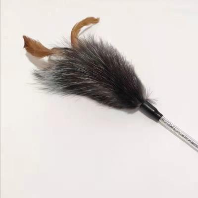 Chine Peluche de taquinerie Cat Toy Fox Feather Plush Teasing Cat Stick With Handle d'animal familier à vendre