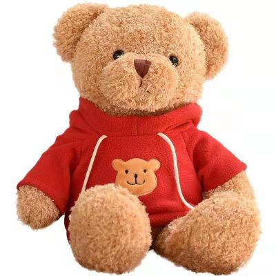 Chine oreiller mignon rouge de sommeil de Teddy Bear Plush Toys Girl de Hoodie de 30cm petit à vendre