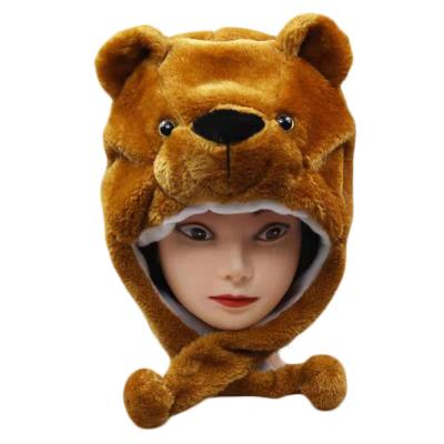 Cina Cappello dell'orso della peluche del copricapo dei bambini animali lanuginosi del cappello di prestazione di asilo in vendita