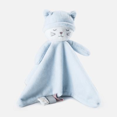 China Skin Friendly Baby Security Blanket 50x70cm With Animal Plush Toy for sale