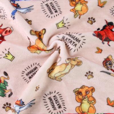 China Anti-static Animals Print Princess Wholesale Super Soft Minky Dot Baby Blanket Fur Fabric for sale