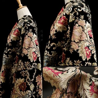 China Thick Brocade Luxurious Jacquard Fabric Anti-Pull Designer Fabric For Garment Evening Dress Curtains Upholstery Fabric for sale