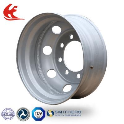 China Standard truck and trailer truck wheel steel tubeless rim 22.5*8.25 for trailer for sale