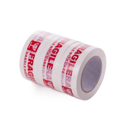 China Hot Selling Waterproof And Good Price Printed Bopp Cardboard Sealing Fragile Packaging Tape for sale