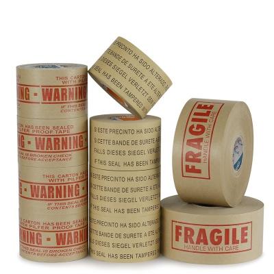 China Waterproof White Eco Friendly Adhesive Dual Role Bonded Custom Printed Kraft Paper Tape for sale