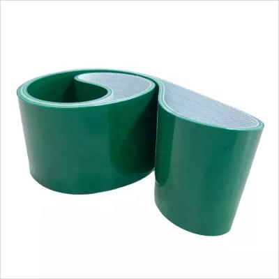 China Durability Custom PVC green flat belt conveyor belt for Industrial assembly production line for sale