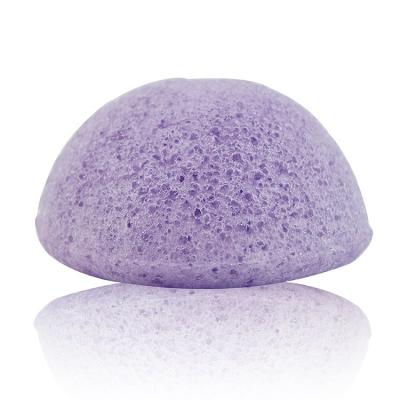 China Deep Cleansing Face / Body Skin Surround Semi Shape Water Activated Lavender Deep Cleansing Konjac Sponge On Sale for sale