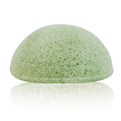 China Hot Sale Personal Care Deep Cleansing Face/Body Skin Cleansing Green Tea Sponge Konjac Adult and Baby Half Ball for sale