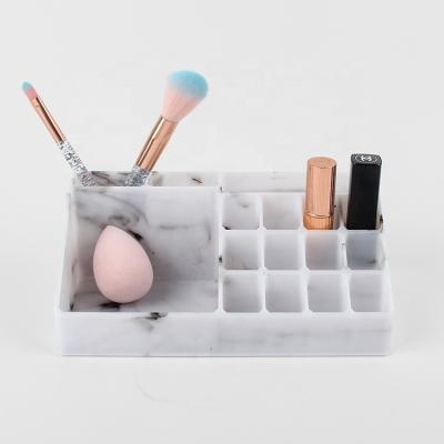 China 2022 New MEJ Sustainable Tending Multifunctional Storage Box Marble Makeup Cosmetic Organizer for sale