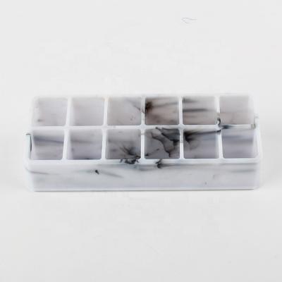 China Fashion Marble Style Sustainable Customized Plastic Cosmetic Organizer With Good Quality for sale