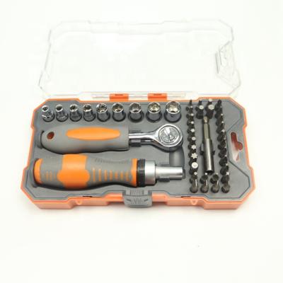 China All Tools In One Box Chrome Vanadium 42PCS Ratchet Wrench Handle Bits High Quality Carrying Tool Kit for sale