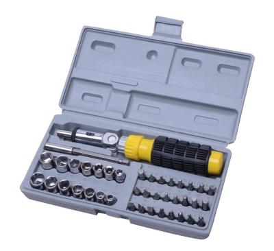 China Household Tool Kit 41pcs Bit Socket Screwdriver Set Free Sample Wholesale Maintenance Tool Kit for sale