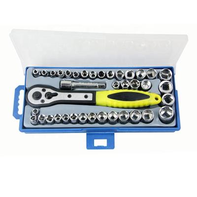 China Promotional Tools Household Tool Kit Factory Ratchet 50pcs Handle Bits And Socket Set for sale