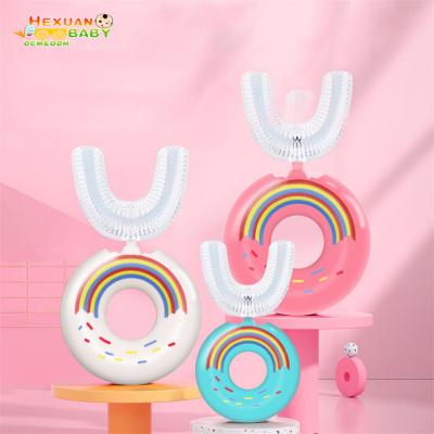 China New Bulk Cartoon Use U Shape Reusable Home Children Soft Toothbrush Soft Toothbrush for sale