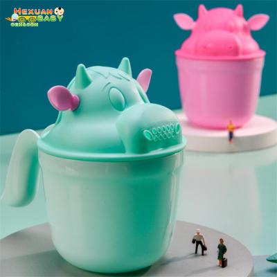 China Cartoon Bath Shampoo Wash Cup Bear Plastic Kids Playing Water Wash Hair Baby Shower Cup Bath Shampoo Rinse Cup for sale