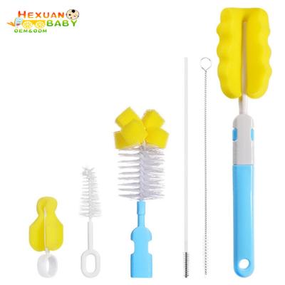 China Wholesale Long Handle Kitchen Washing Cup Sponge Baby Supplies Products Bottle Cleaner Stocked Cleaning Reading Brush for sale