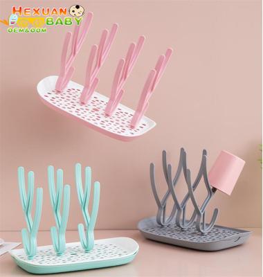 China V-Coool Accessories BPA Accessories Drip Rack Countertop Holder Detachable Tree Free Baby Drying Rack For Baby Bottle for sale