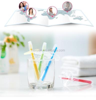 China Safe Silicone Baby Toothbrush Training Infant Toothbrush Teether Safety Infant Toothbrush for sale